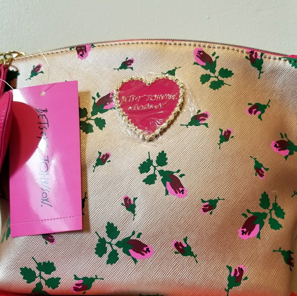 Betsy Johnson rose gold woman's bag